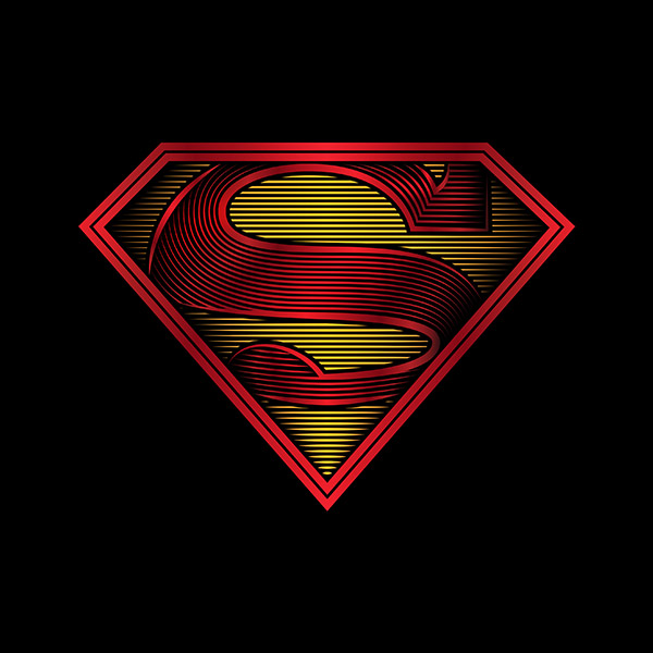 Six Flags Superman Logo Illustration
