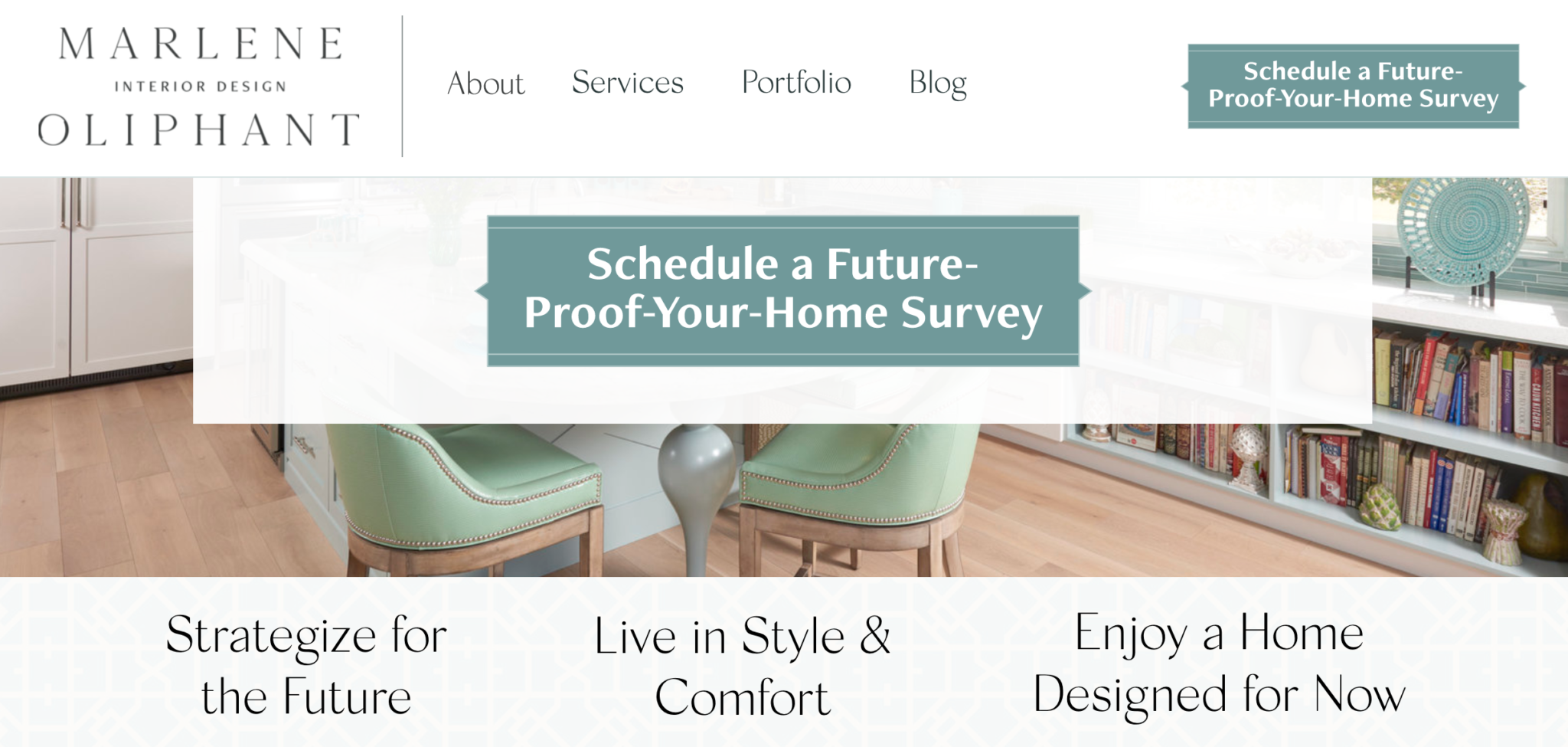 storybrand website value stack example interior designer