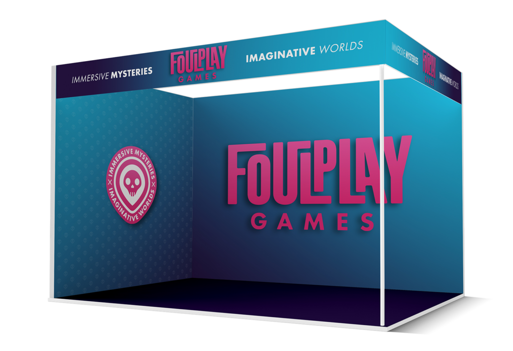 FoulPlay Games Logo System Merch - Murder Mystery Game ComicCon Booth