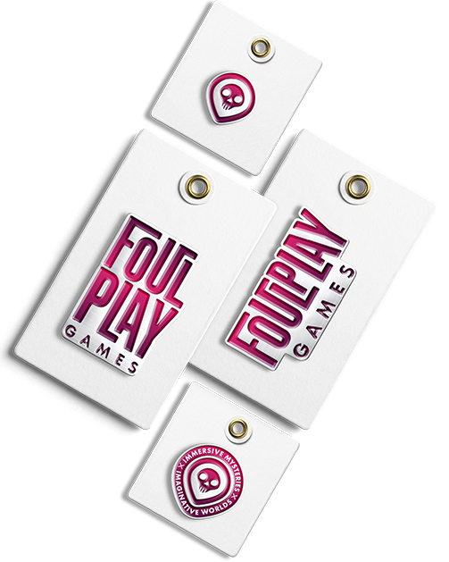 FoulPlay Games Logo System Merch - Murder Mystery Game Pins