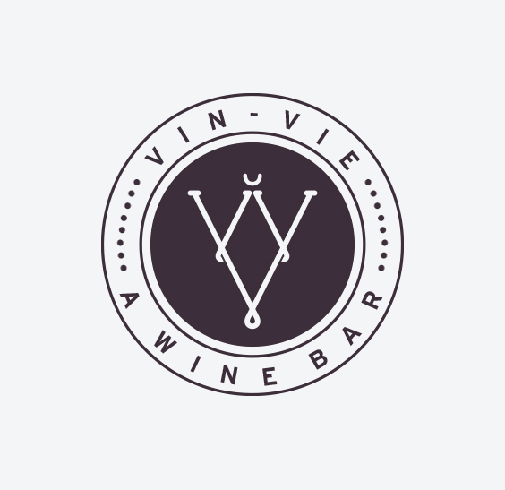 Winery Wine Bar Logo Design Vin-Vie Wine Bar