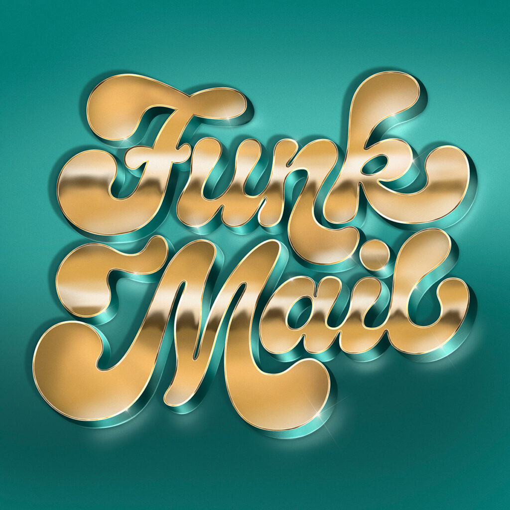 Funk Mail Lettering Gold Sheep Design