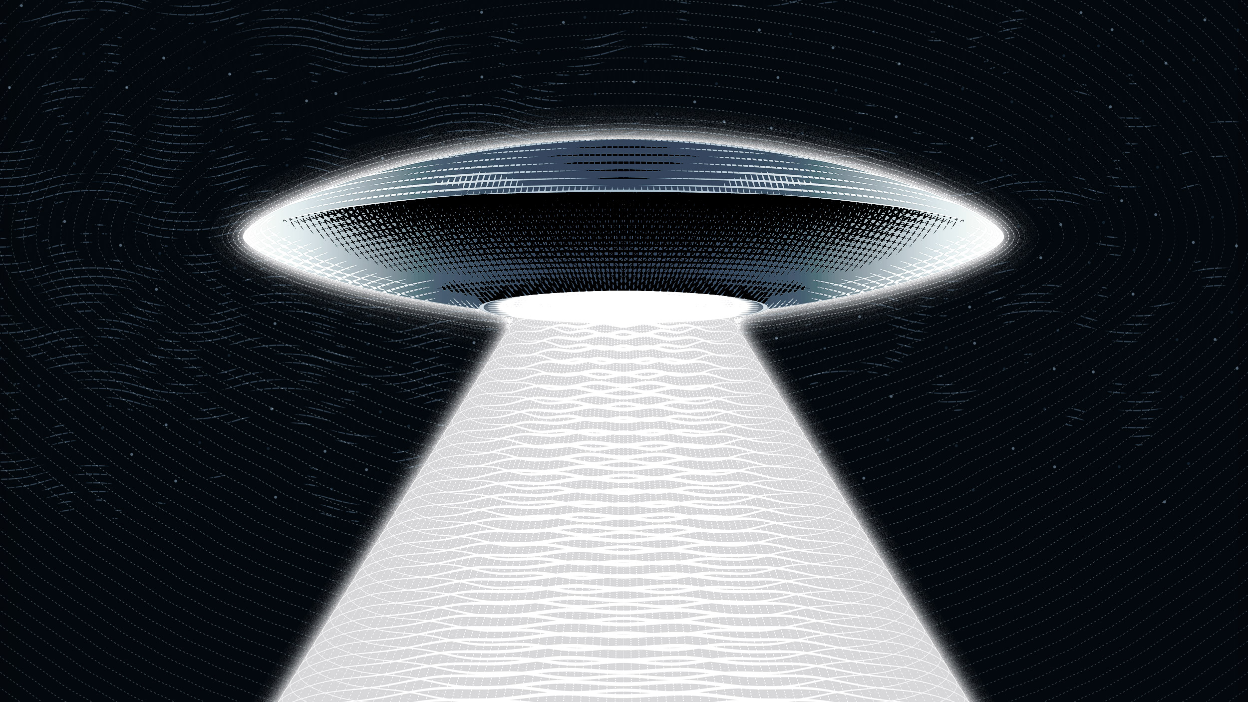UFO/UAP Illustration Full Color - Friends We Haven't Met Yet Podcast